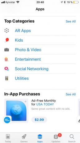App Store in iOS 11: Beliebte Kategorien