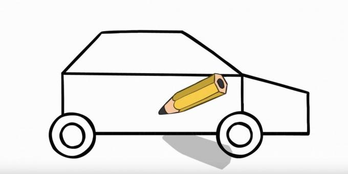 Wie zeichnet man ein Polizeiauto: Zeichnen Sie die Front
