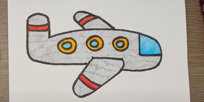So zeichnen Sie ein Flugzeug: Zeichnen eines Flugzeugs mit Filzstiften