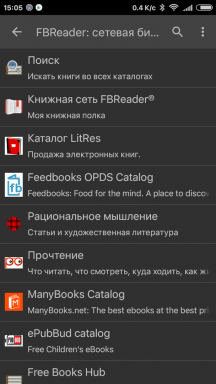 Übersicht Reader FBReader für Android