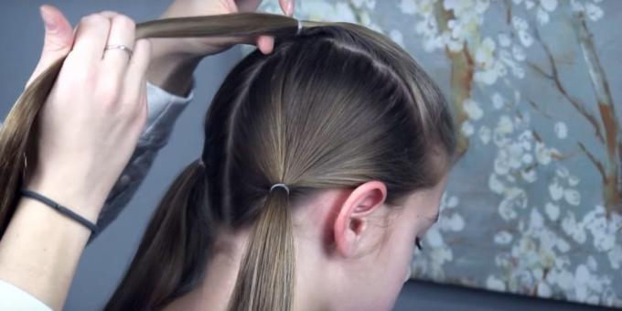 Frisuren für Mädchen im neuen Jahr: Make Schwanz