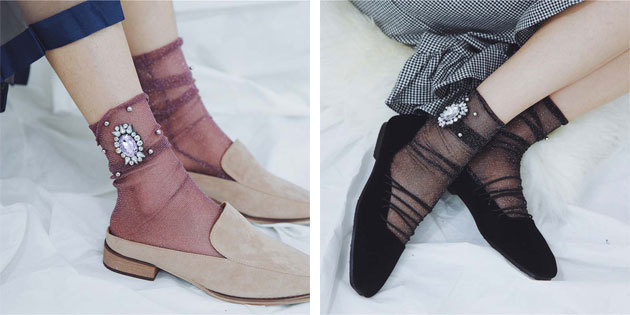 Schöne Socken: Socken mit Steinen