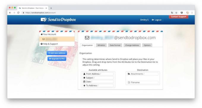 Möglichkeiten, um Dateien zu Dropbox zum Download: Senden von Dateien auf Dropbox per E-Mail