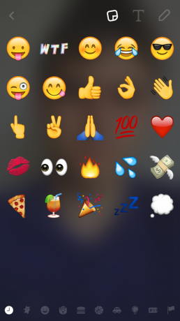 Hinzufügen Emoji in Snapchat