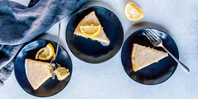 Vegan Zitronenkuchen mit Puderzucker