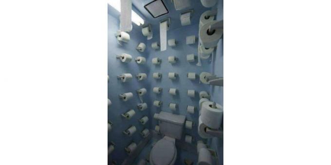 WC Design: Papier an den Wänden