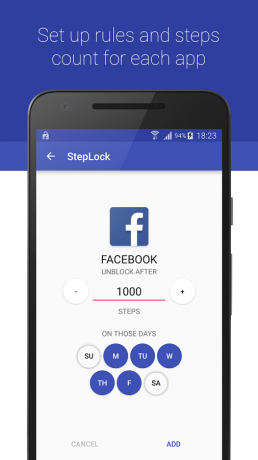 StepLock: norm Schritte Facebook zu entsperren