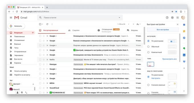 Google Mail-Seitenleiste