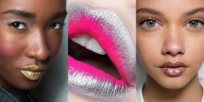 Neue Make-up: Lippen Metallic-Farben