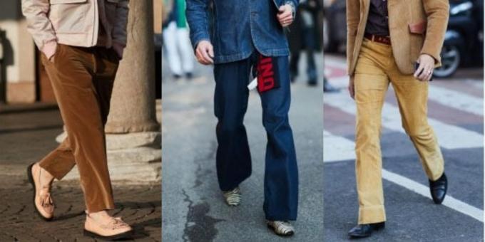 Die meisten modernen Männer Hosen: Hosen im Stil der 1970er Jahre