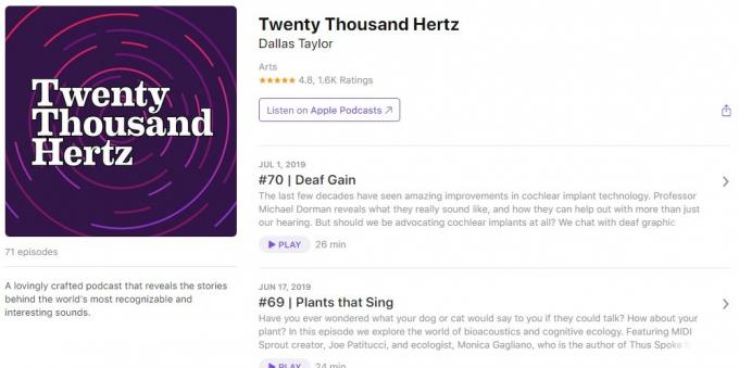 Podcasts über Technik: Zwanzigtausend Hertz