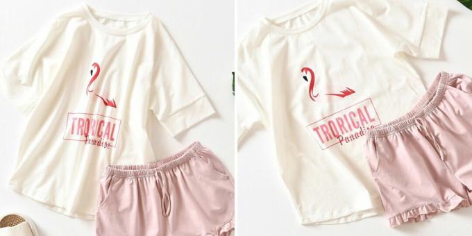 Pyjama mit Flamingos