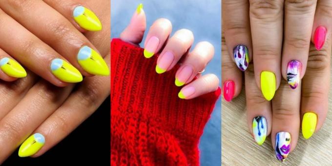 Fashion Nails 2019: neon-gelb