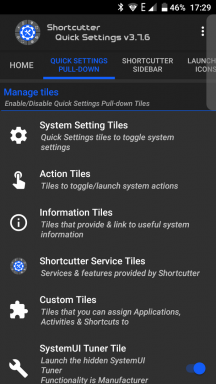 Shortcutter Quick Settings - eine kostenlose App für Android schnelle Einstellungen Panel Pump