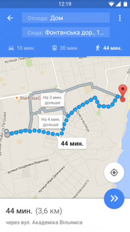 Google Maps navigieren Schritt