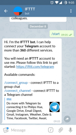 Update Telegramm: Integration mit IFTTT verankerte Chat und einer verbesserten Bildbearbeitung