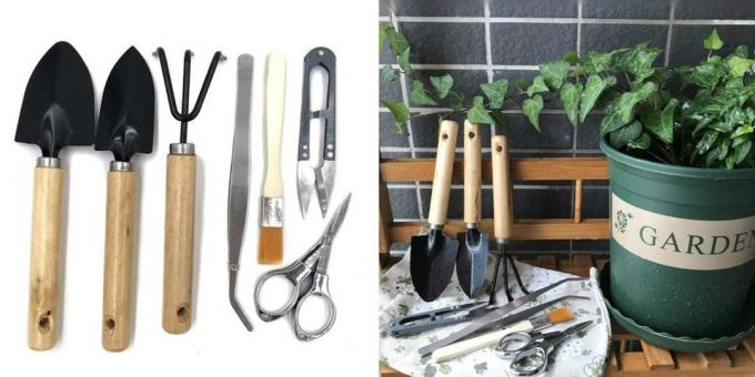 Die Werkzeuge für den Mini-Garten