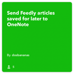 IFTTT Tage: Integration mit OneNote Feedly und anderen Dienstleistungen