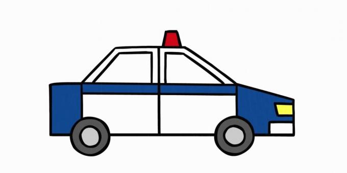 Wie zeichnet man ein Polizeiauto