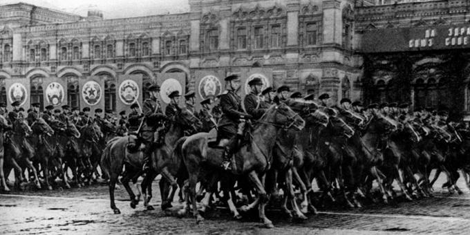 Siegesparade auf dem Roten Platz 24. Juni 1945