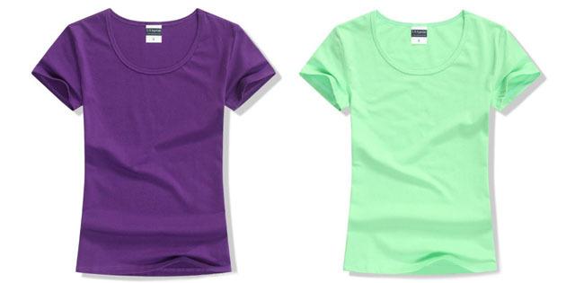 Grundlegende Damen-T-Shirts aus europäischen Geschäften: Basic T-Shirt mit O-förmigen Mund