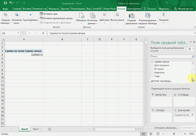 Übersichtstabelle in Microsoft Excel