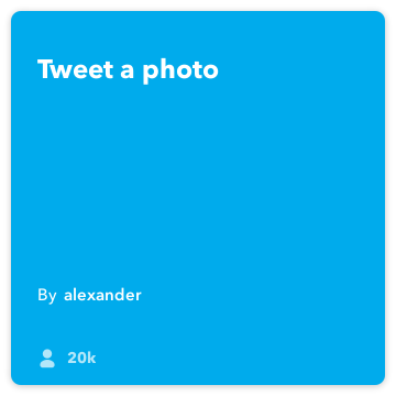 IFTTT Rezept: Tweet ein Foto Connects do-Kamera auf twitter