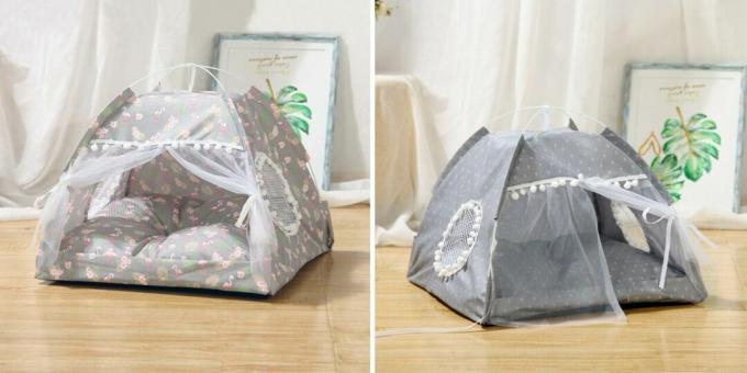 Katzenhäuser: in Form eines Zeltes