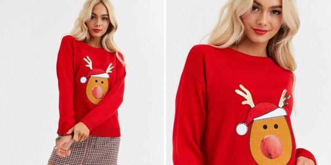 Weihnachten Pullover mit Hirsch