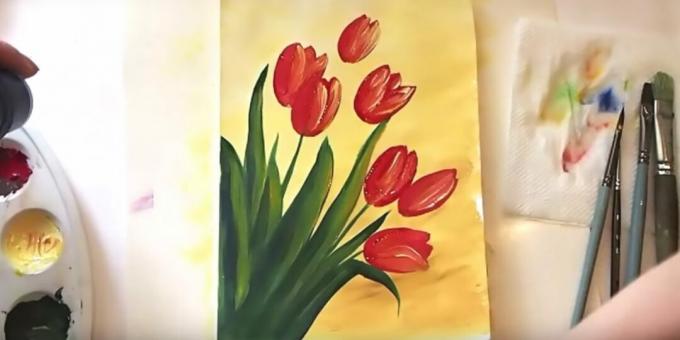 So zeichnen Sie einen Strauß Tulpen: Wählen Sie die Blütenblätter aus