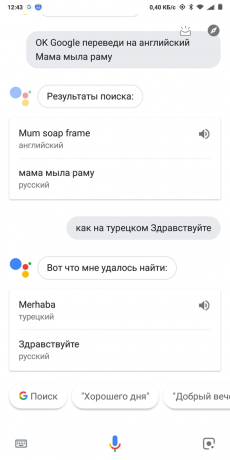 Google Now: Übersetzung