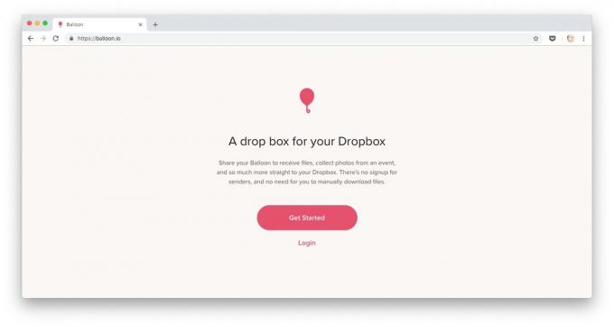 Möglichkeiten, um Dateien zu Dropbox zum Download: pagruzhayte Dateien über Balloon.io