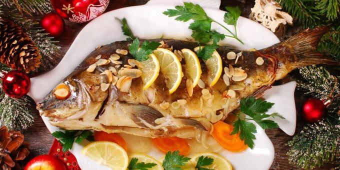 Ofenfischrezept: Gefüllter Karpfen mit Gemüse