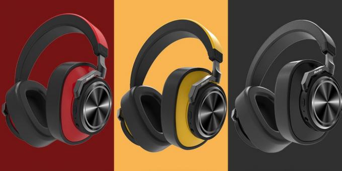 Drahtlose Kopfhörer Bluedio Turbine T6S: zum Verkauf sind die Optionen mit roten, gelben und schwarzen Akzenten