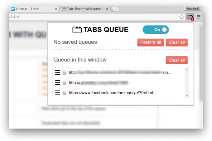 Tabs Limiter Bildschirm 1