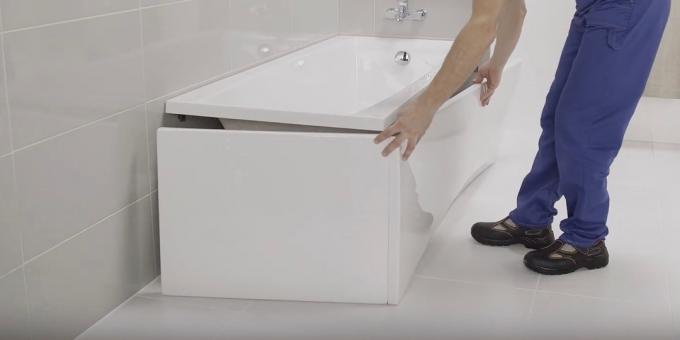 Installieren des Bades mit seinen Händen: Fit Bildschirm