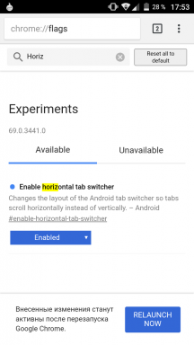 In Chrome mobilen Test neuen Tab-Menü