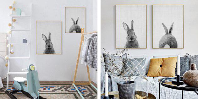 Poster mit Kaninchen