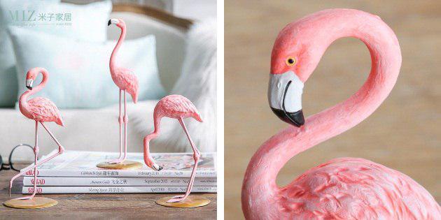 dekorative Flamingos