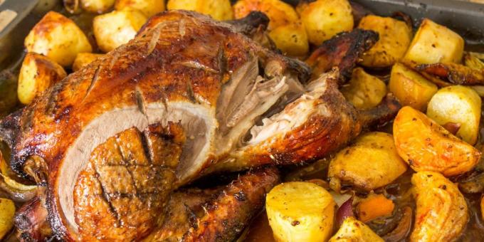 Ente im Ofen Wie eine Ente mit knusprigen Kartoffeln und Sauce Rezepte von Jamie Oliver kochen