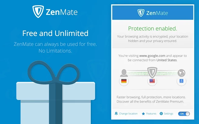 Kostenlose VPN für Chrome: ZenMate VPN