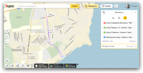 „Yandex. Maps „gelernt Wanderwege legen