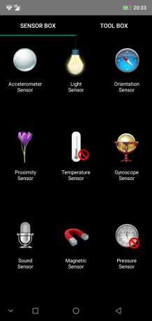 Übersicht Smartphone Ulefone X: SensorBox