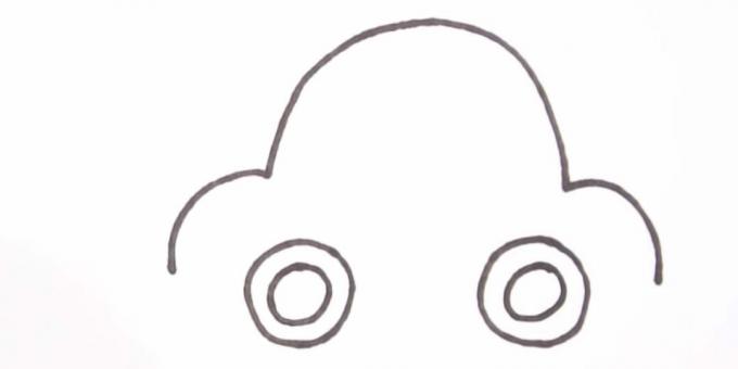 Wie zeichnet man ein Auto: Stellen Sie die Räder dar
