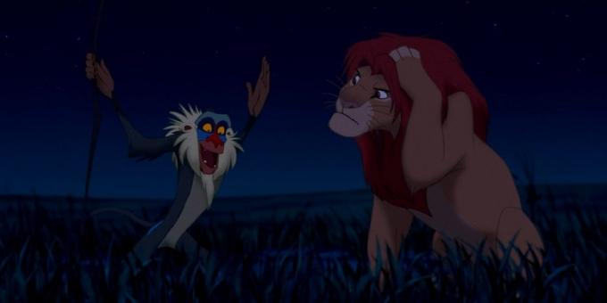 Cartoon „The Lion King“: Rafiki wirkt in der Rolle des exzentrischen Weiser, der den jungen Helden zu verstehen gibt