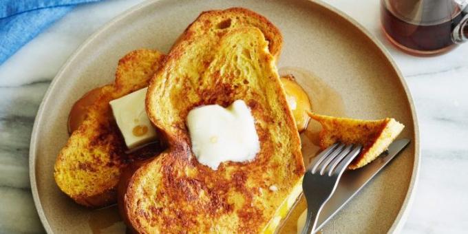 mit Zimt Französisch Toast: Was zum Frühstück kochen