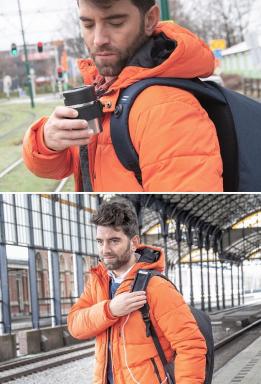 XD Design zeigte Bobby Rucksack mit Solarbatterie