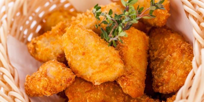Chicken Nuggets mit Honig, Cheddar und Parmesan