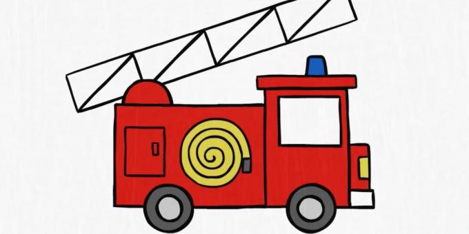 Wie zeichnet man ein Feuerwehrauto?
