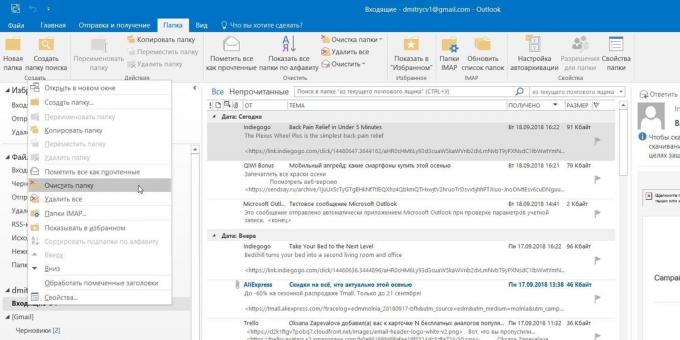 Microsoft Outlook: Cleanup Ordner